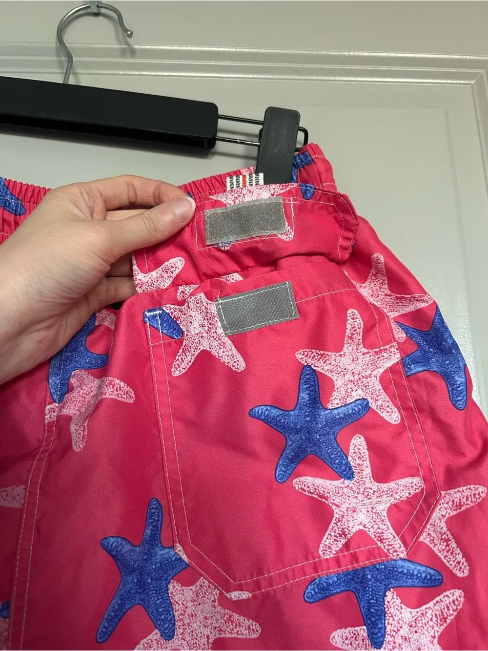 Set of 2 Men's Coral Pink Starfish and Paisley SwimTrunks by 98 Coast Ave